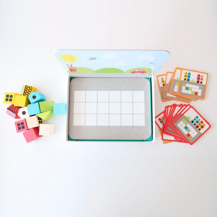 🧩 Logic City – medinių konstruktorių rinkinys 14 dalių vaikams