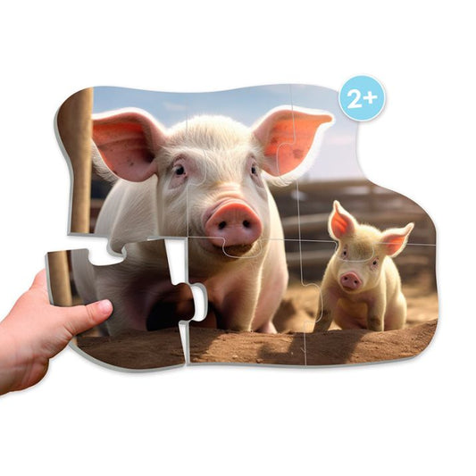 🐘 Gyvūnai ir jų jaunikliai – maxi dėlionės