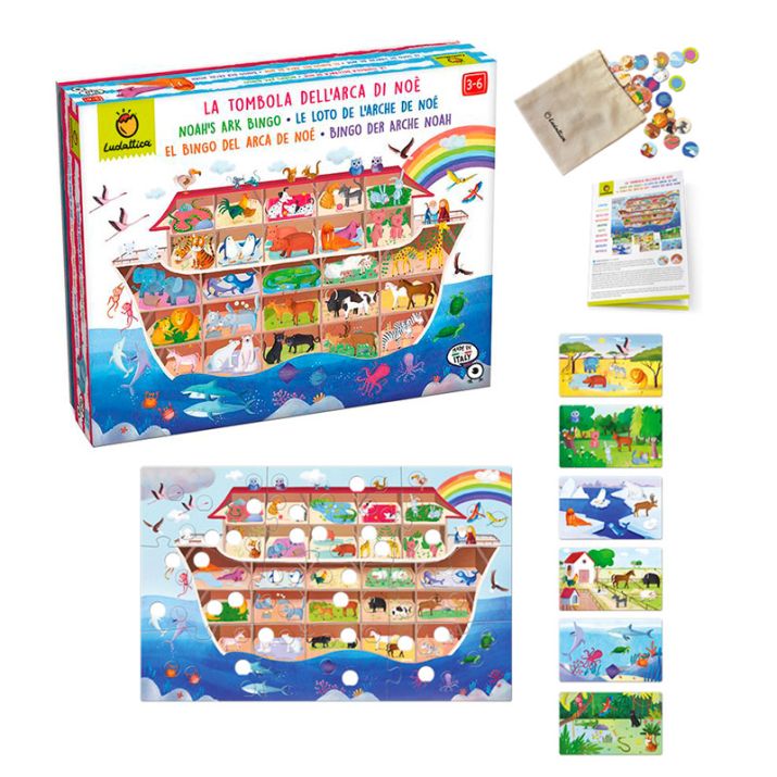 Bingo — dėlionė: Nojaus arka 🐾🚢🦜