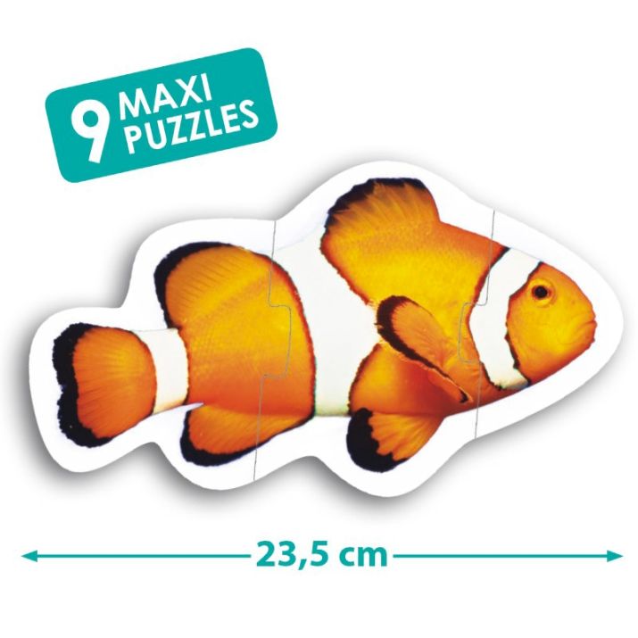 🐼 Gyvūnų siluetai – 9 maxi dėlionės