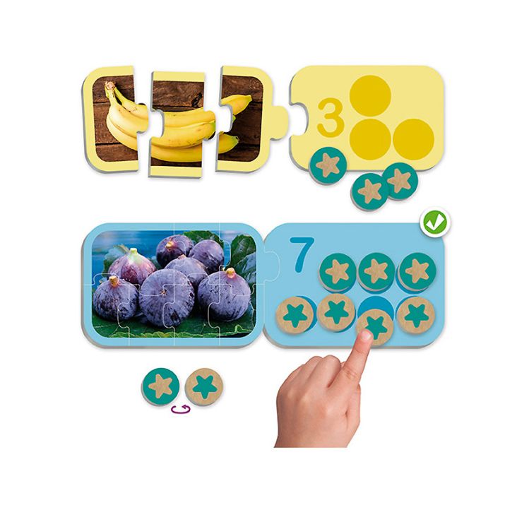 Suskaičiuok vaisius ir sujunk su teisingu skaičiumi – mokymasis per žaidimą! 🍌🥕🍊