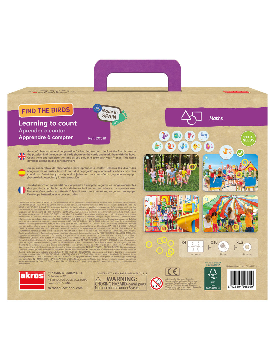 🐦 Edukacinis skaičiavimo žaidimas „Surask paukščius“