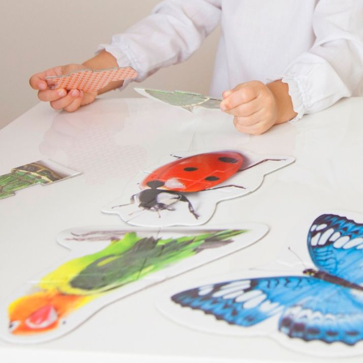 🐼 Gyvūnų siluetai – 9 maxi dėlionės