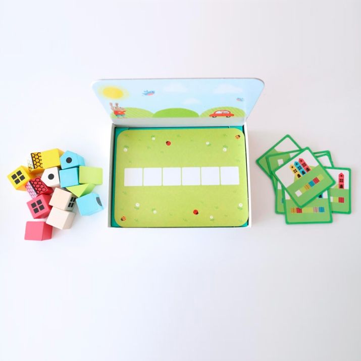 🧩 Logic City – medinių konstruktorių rinkinys 14 dalių vaikams