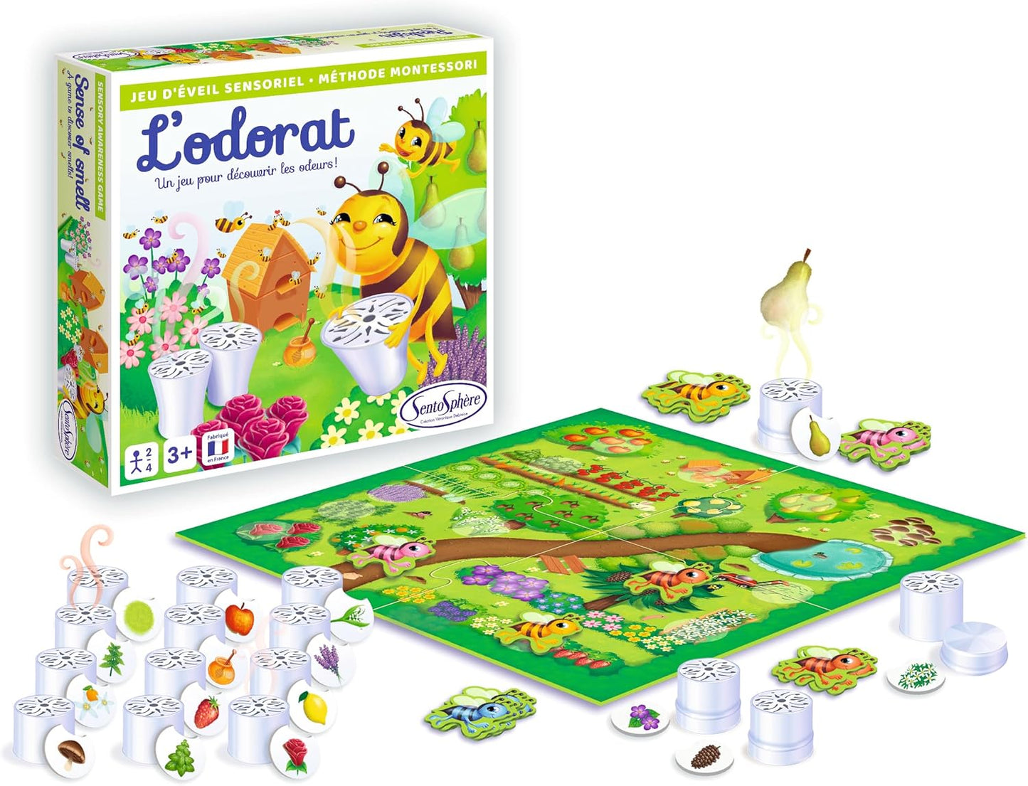 🐝 Montessori sensorinis žaidimas „Bitučių kvapų sodas“