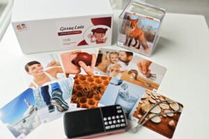 Garsų loto – lavinamasis žaidimas su 120 garsų kortelių ir grotuvu vaikams