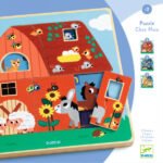 Medinė dėlionė Chez Moo – 3 lygių (Djeco) – 4 nuotrauka
