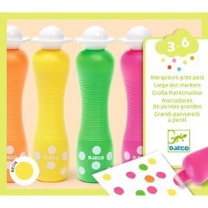 Neoniniai taškeliniai markeriai – 4 spalvos
