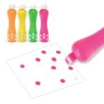 Neoniniai taškeliniai markeriai – 4 spalvos – 5 nuotrauka