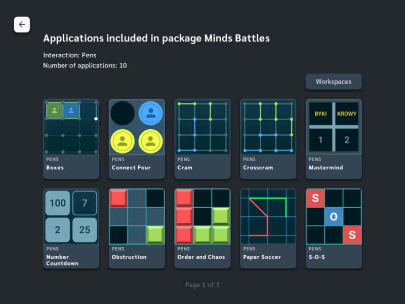 Interaktyvių žaidimų paketas „Mind Battles“ (SmartFloor)