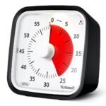 Vizualinis laikmatis 60 min – juodas korpusas, raudonas diskas
